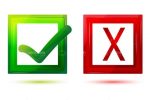Green Tick and Red Cross Boxes
